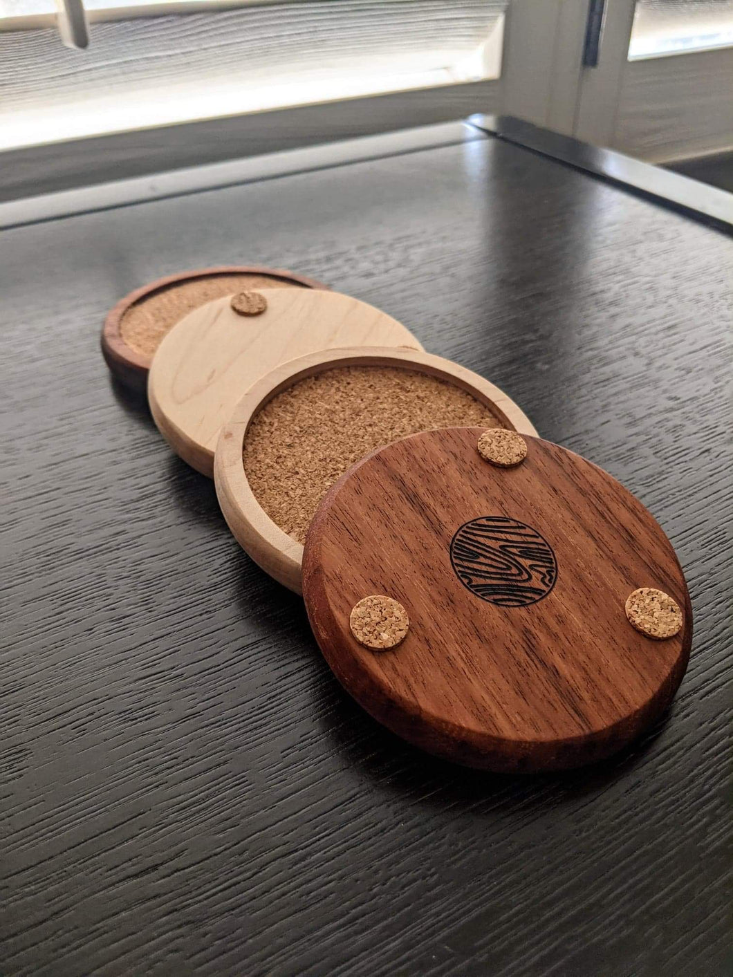 Two Maple & Two Tzalam Coasters